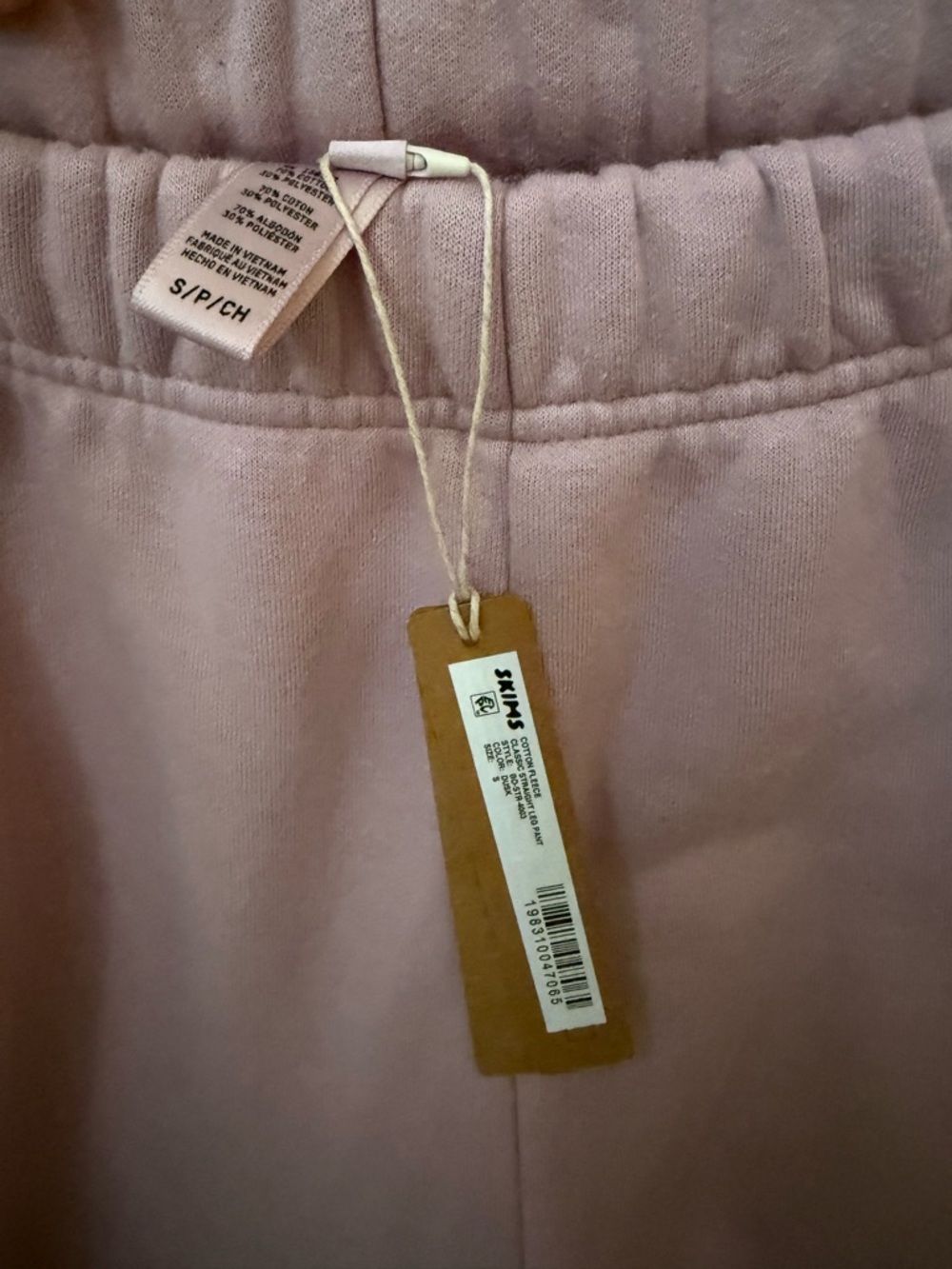 2pcđź’ŽSkims Dusk Pink Cotton Fleece Hoodie Pullover Sweatpant Small Medium Set NWT - Picture 5 of 7